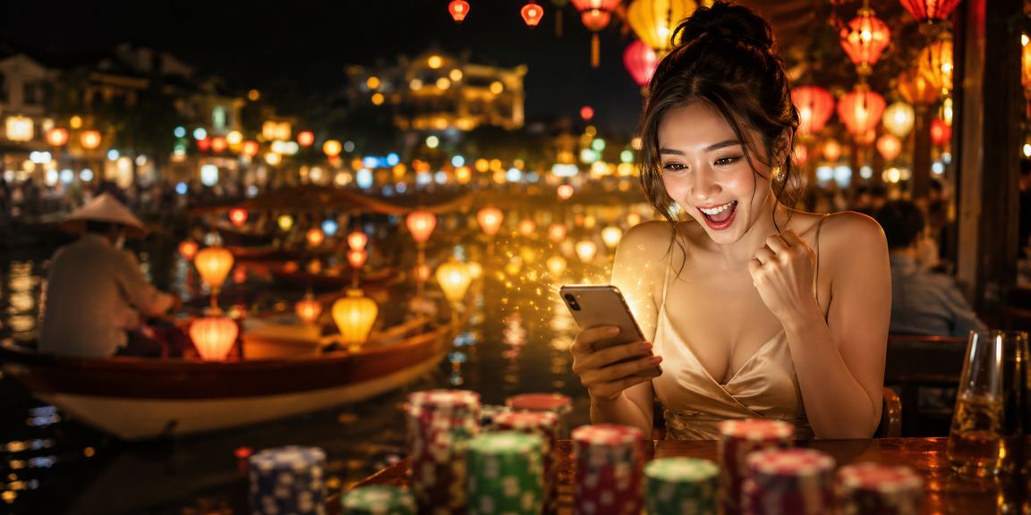 Cảnh chợ đêm Huế về đêm, biểu tượng cho việc bảo vệ người trẻ khỏi cờ bạc